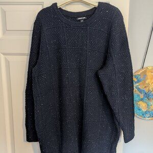 Lands' End Cosy Knit  Tunic Sweater - Navy - SIze 2X  NWOT